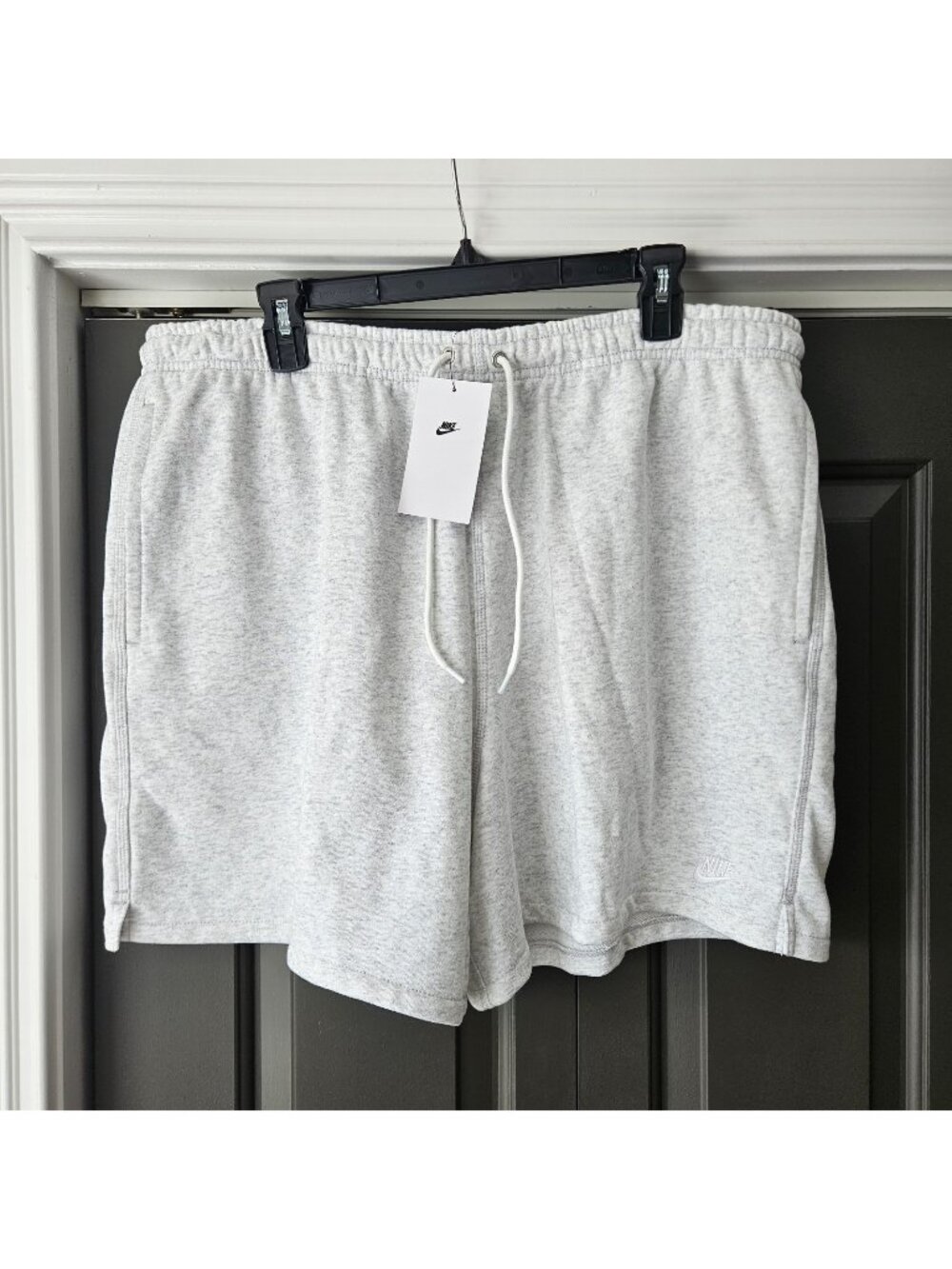 Nike Mens Gray Fleece Shorts Size XL New with Tags 5" Gym Lounge Sport Workout